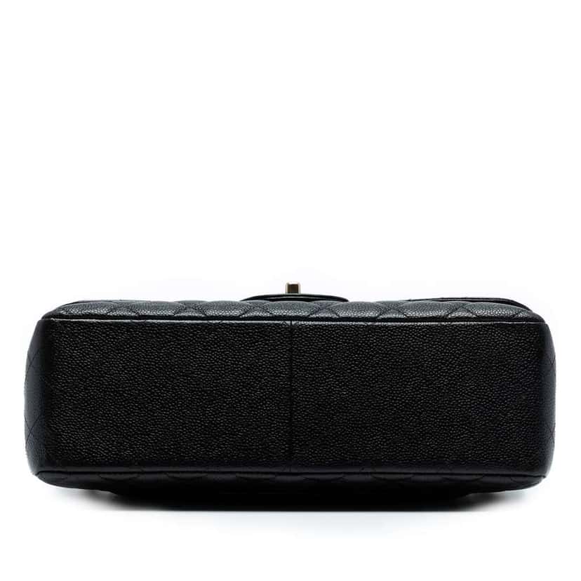 Chanel Jumbo Classic Caviar Double Flap Black Leather Good condition - Inside View