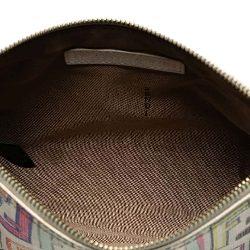 Fendi Multicolor Zucca Spalmati Chain Pochette White Canvas Good condition - Model View