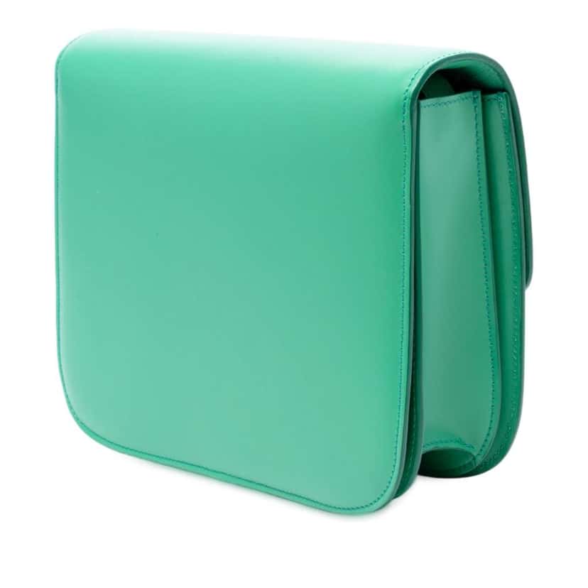 Celine Medium Calfskin Classic Box Green Leather Very good condition - Back View