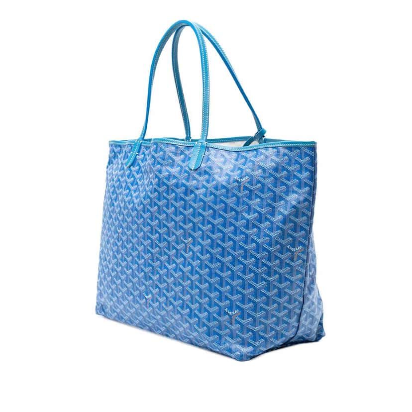 Goyard Goyardine Saint Louis GM Blue Canvas Good condition - Back View