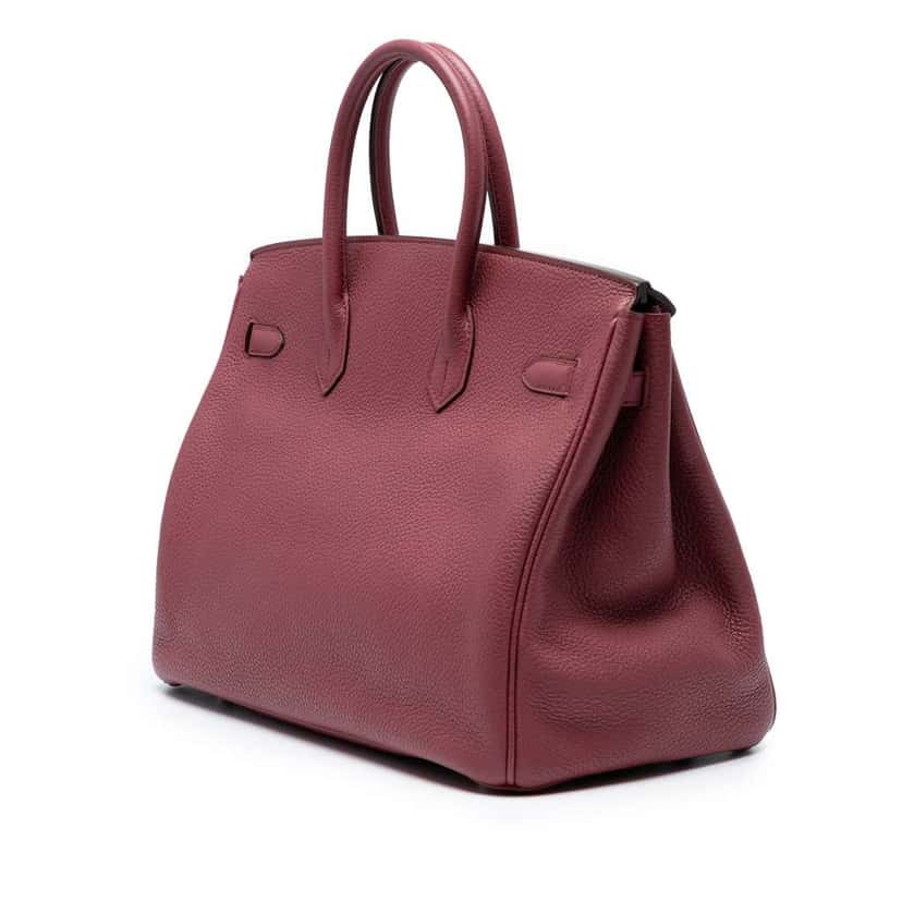 Hermès Togo Birkin Retourne 35 Red Leather Good condition - Back View