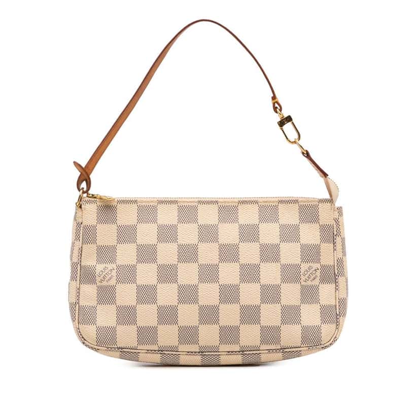 Louis Vuitton Damier Azur Pochette Accessoires White Canvas Good condition - Front View