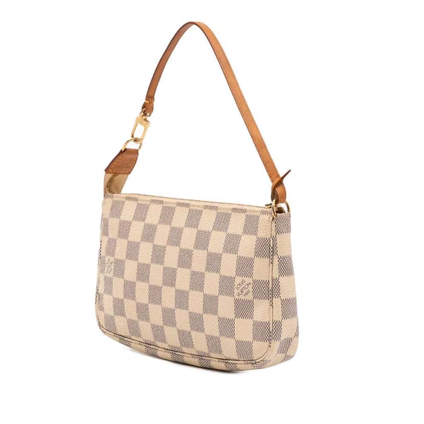 Louis Vuitton Damier Azur Pochette Accessoires White Canvas Good condition - Back View