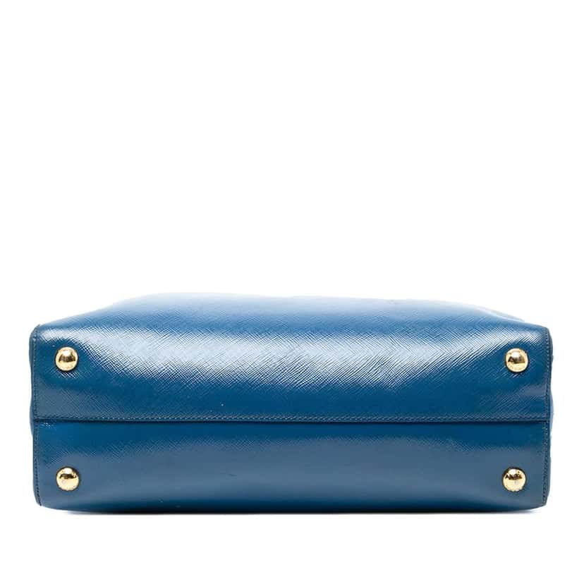 Prada Saffiano Vernice Satchel Blue Leather Good condition - Inside View