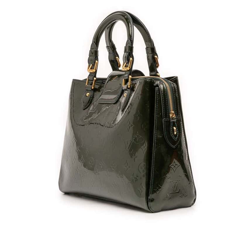 Louis Vuitton Monogram Vernis Melrose Avenue Green Leather Good condition - Back View