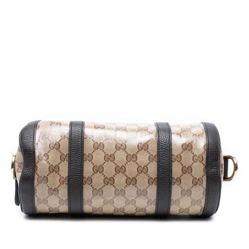 Gucci GG Crystal Duchessa Satchel Brown Canvas Good condition - Inside View