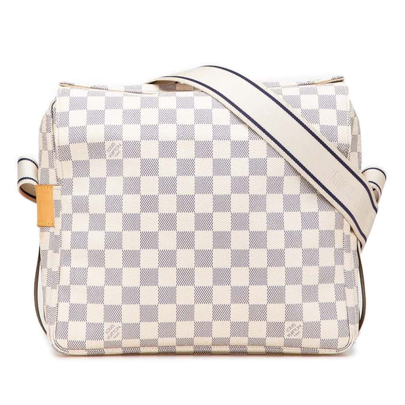 Louis Vuitton Damier Azur Naviglio White Canvas Good condition - Front View