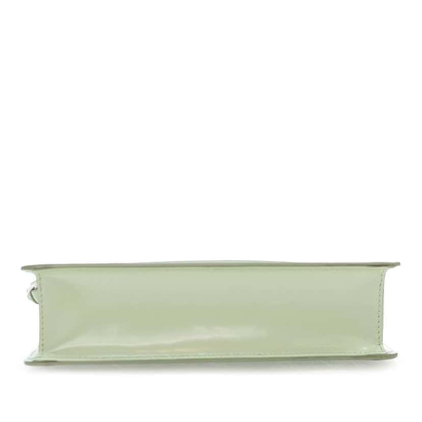 Prada Brushed Leather Shoulder Bag Green Leather Good condition - Inside View