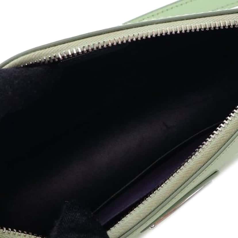 Prada Brushed Leather Shoulder Bag Green Leather Good condition - Box View