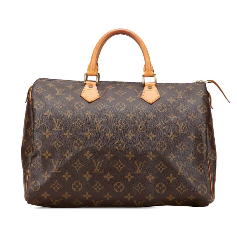 Louis Vuitton Monogram Speedy 35 Brown Canvas Good condition - Front View