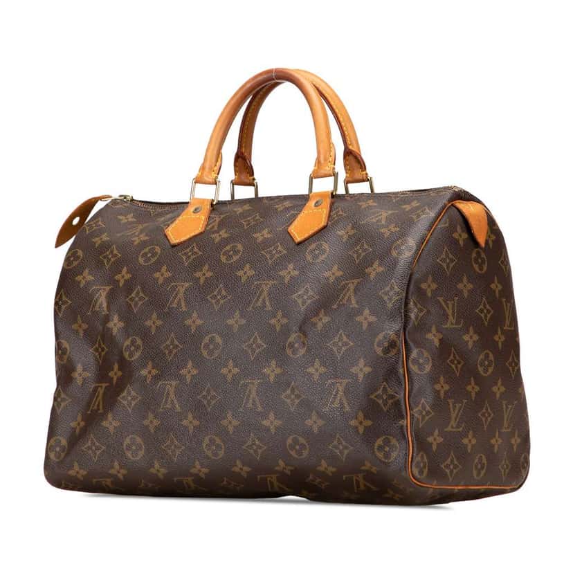 Louis Vuitton Monogram Speedy 35 Brown Canvas Good condition - Back View