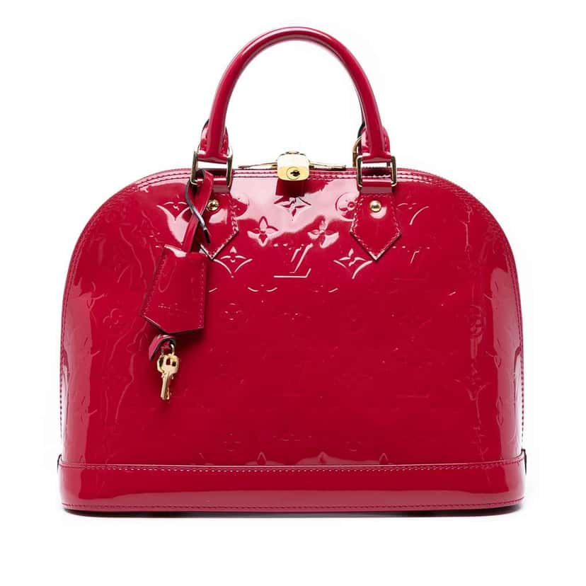Louis Vuitton Monogram Vernis Alma PM Red Leather Good condition - Front View