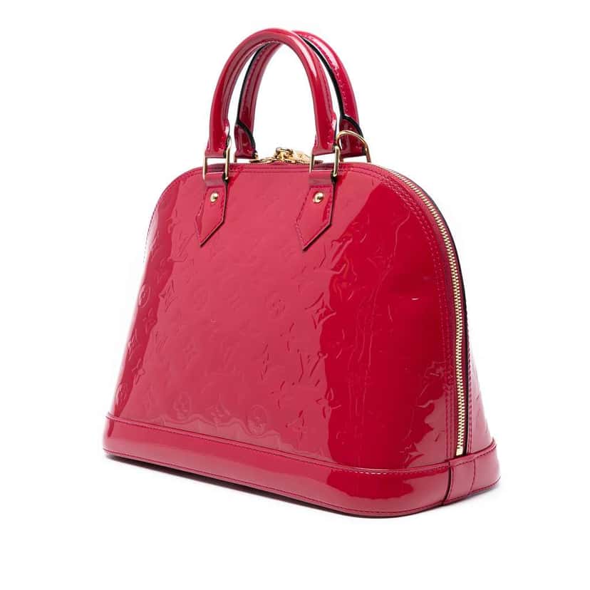 Louis Vuitton Monogram Vernis Alma PM Red Leather Good condition - Back View