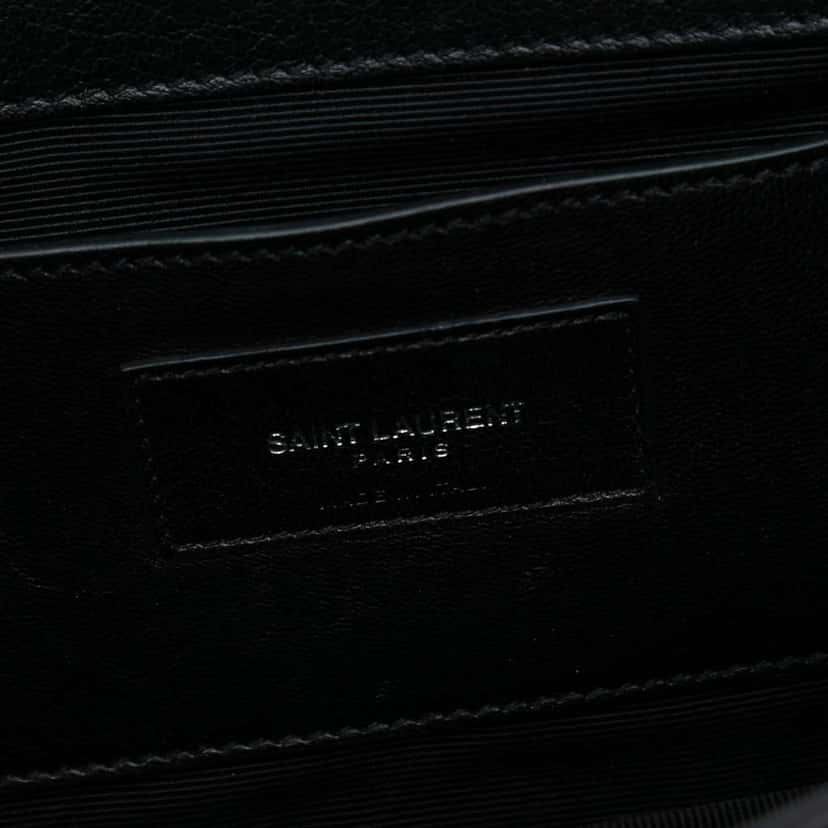 Saint Laurent Studded Leather Monogram Clutch Black Leather Good condition - Box View