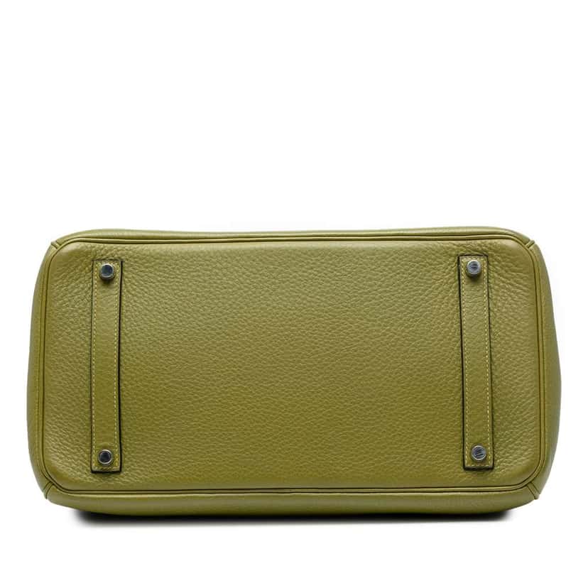 Hermès Togo Birkin Retourne 35 Green Leather Good condition - Inside View