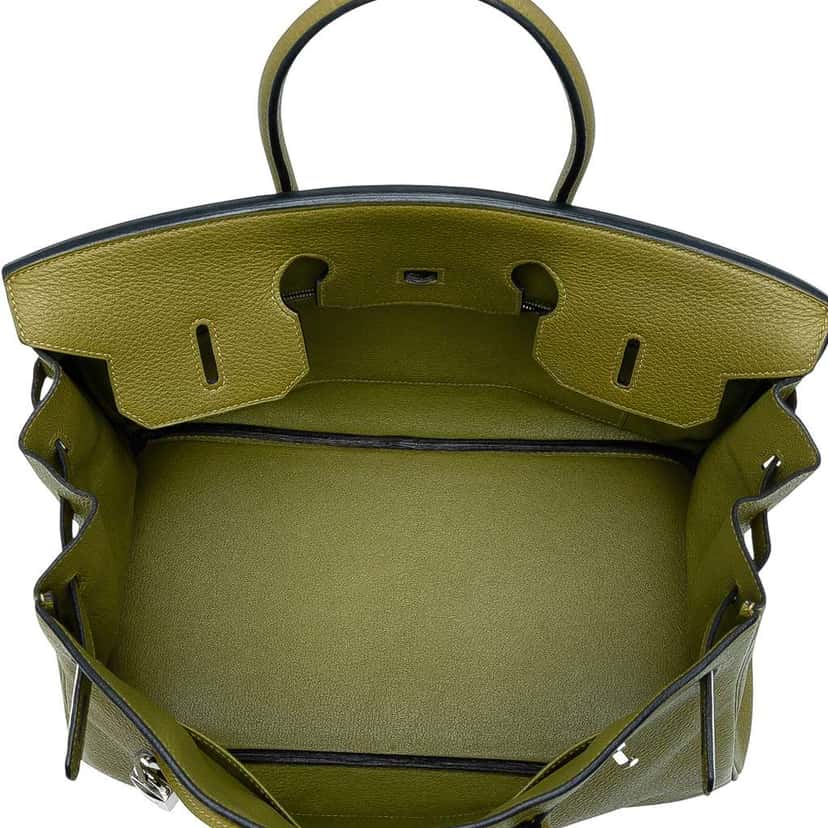 Hermès Togo Birkin Retourne 35 Green Leather Good condition - Model View