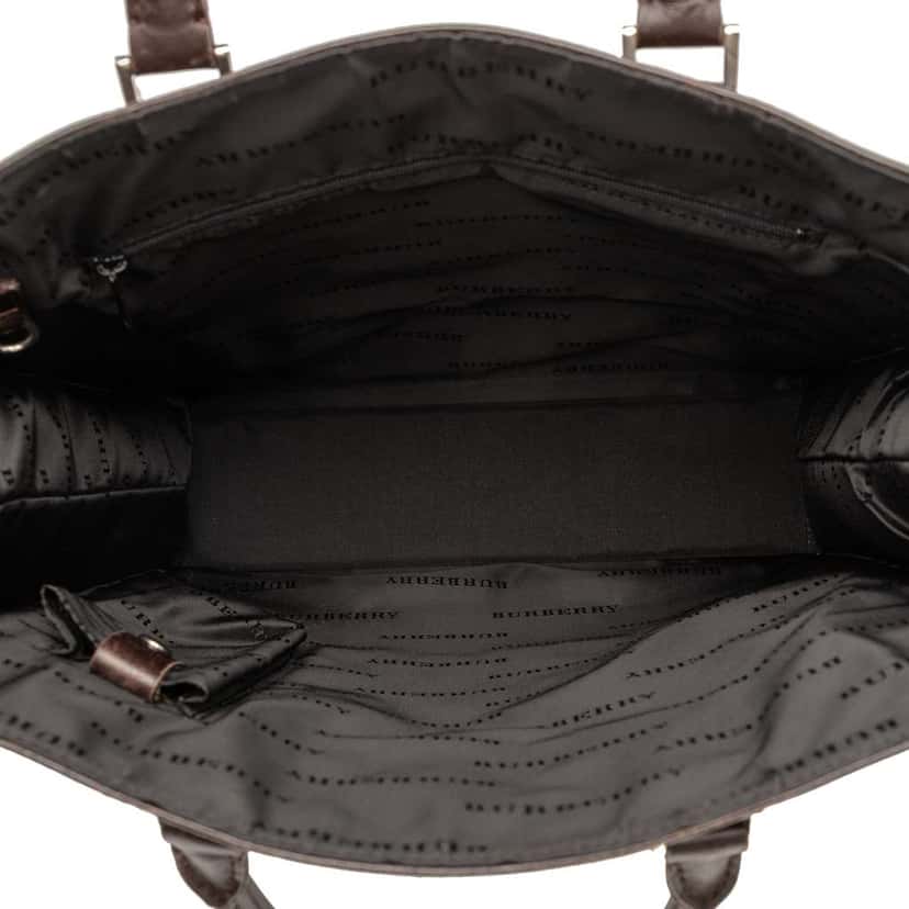 Burberry House Check Canvas Tote Brown Canvas Good condition - Model View
