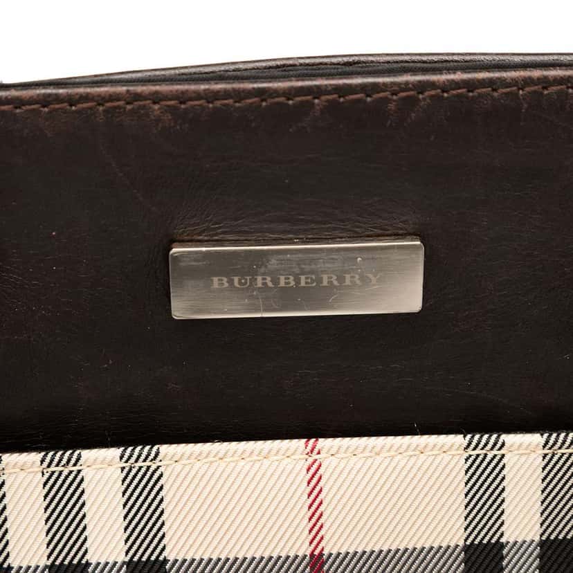 Burberry House Check Canvas Tote Brown Canvas Good condition - Box View
