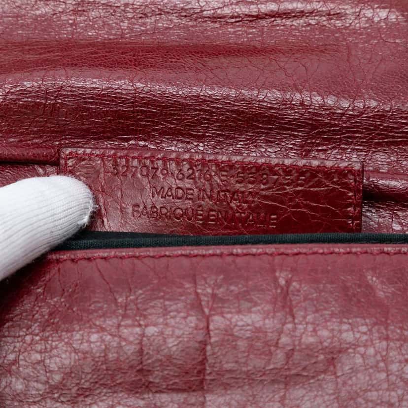 Balenciaga Lambskin Motocross Giant 12 Envelope Clutch Red Leather Good condition - Box View