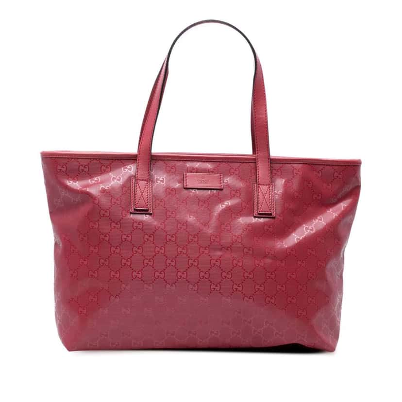 Gucci Medium GG Imprime Tote Red Canvas Good condition - Front View