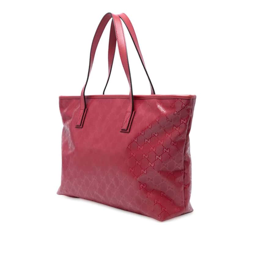 Gucci Medium GG Imprime Tote Red Canvas Good condition - Back View