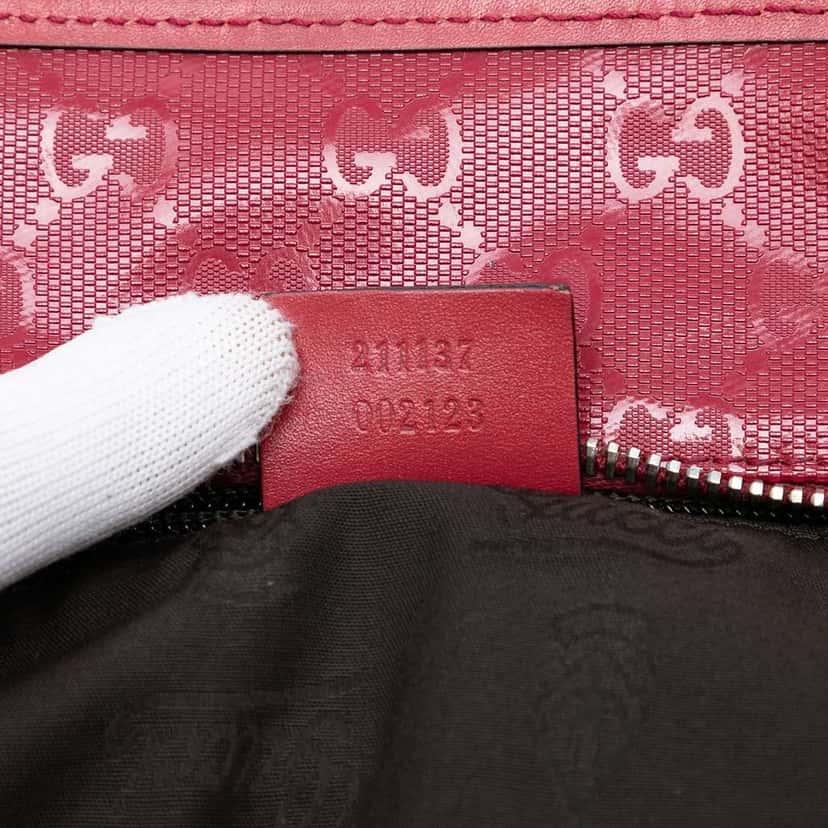 Gucci Medium GG Imprime Tote Red Canvas Good condition - Box View