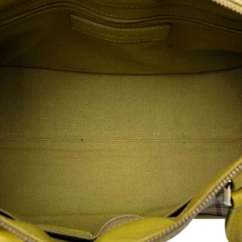 Burberry Haymarket Check Coated Canvas Pilgrim  Satchel Brown Canvas Good condition - Model View