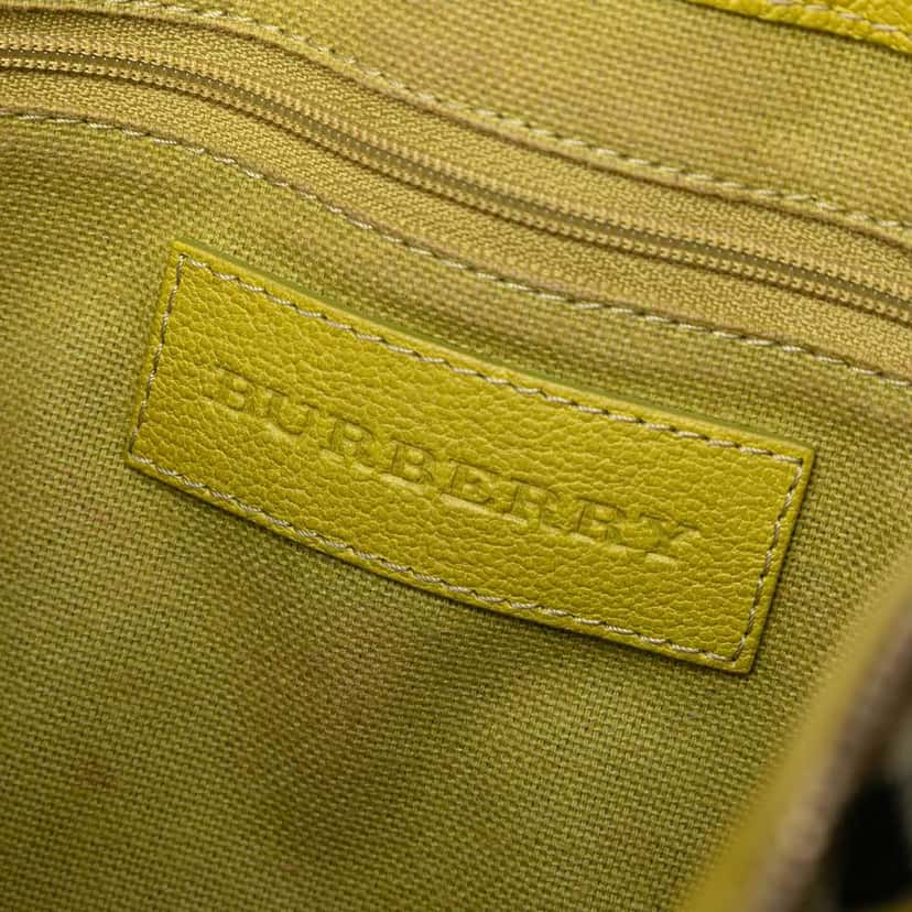 Burberry Haymarket Check Coated Canvas Pilgrim  Satchel Brown Canvas Good condition - Box View