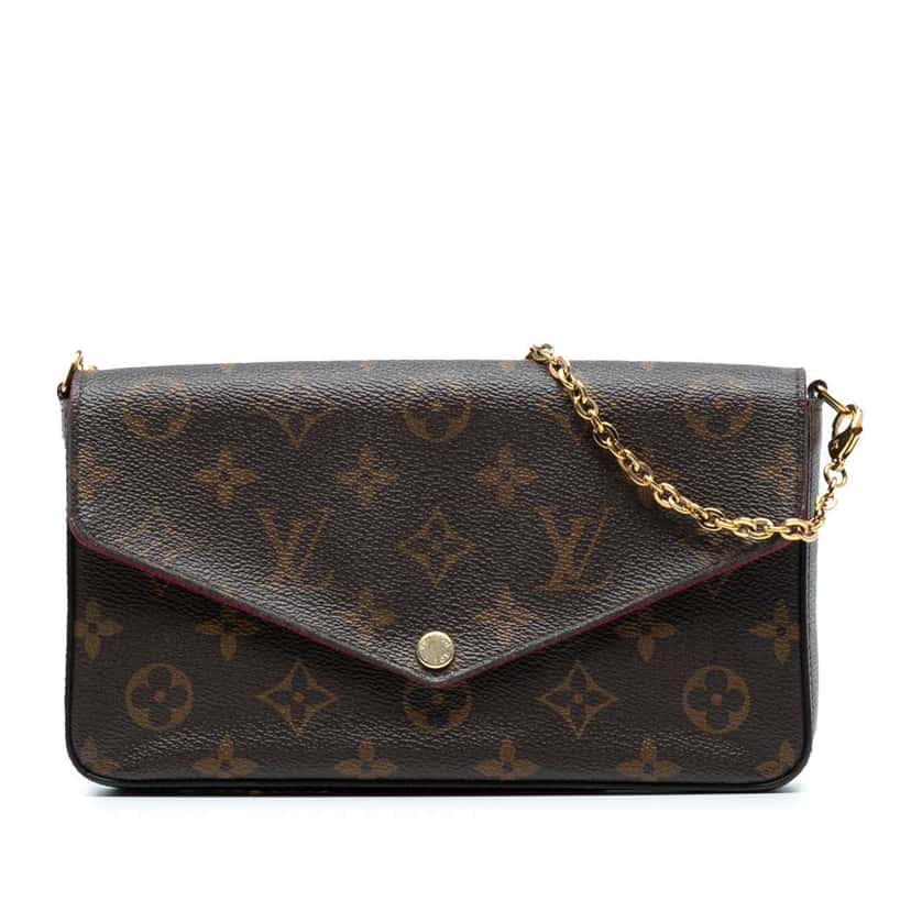 Louis Vuitton Monogram Pochette Felicie Brown Good condition - Front View