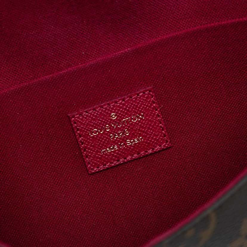 Louis Vuitton Monogram Pochette Felicie Brown Good condition - Box View