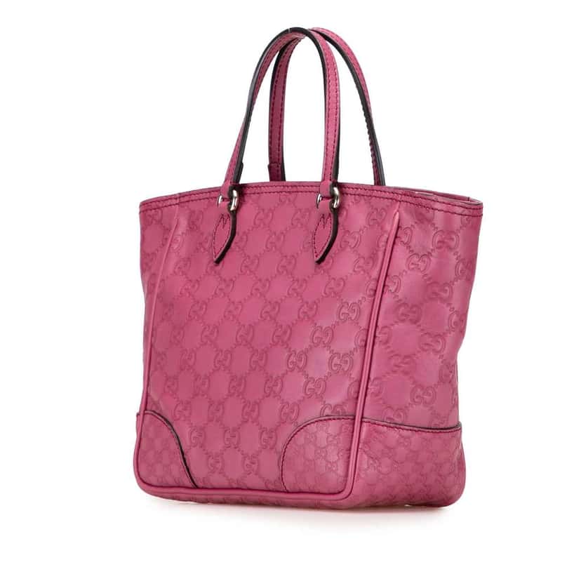 Gucci Small Guccissima Bree Satchel Pink Leather Good condition - Back View
