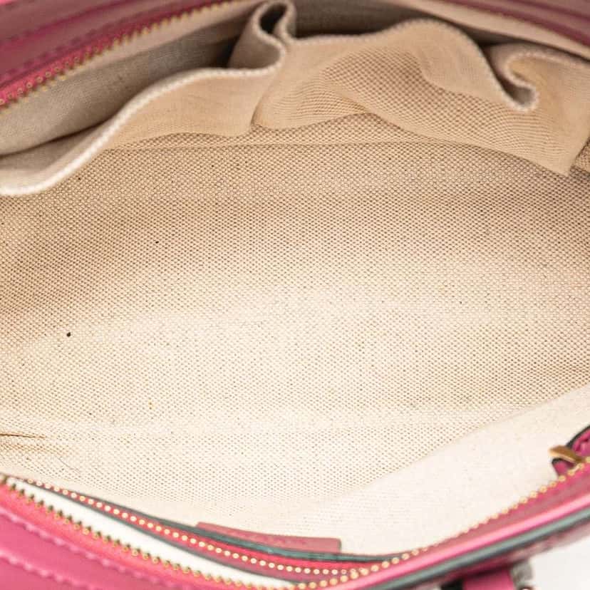 Gucci Small Guccissima Bree Satchel Pink Leather Good condition - Model View