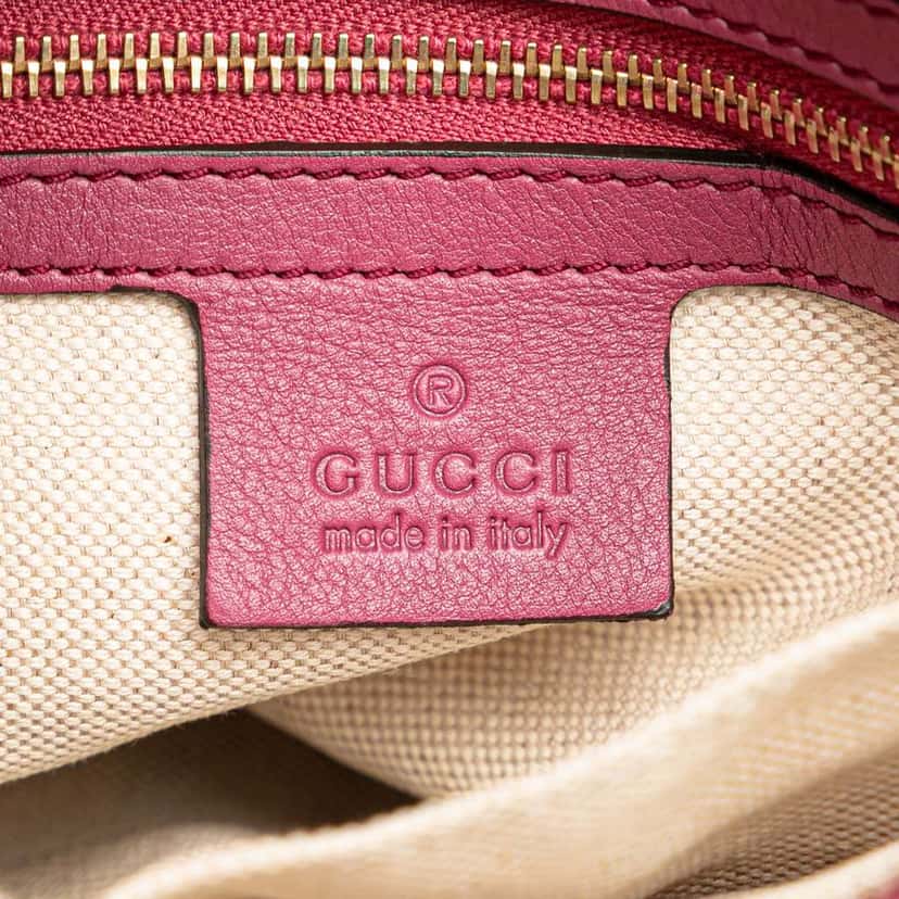 Gucci Small Guccissima Bree Satchel Pink Leather Good condition - Box View