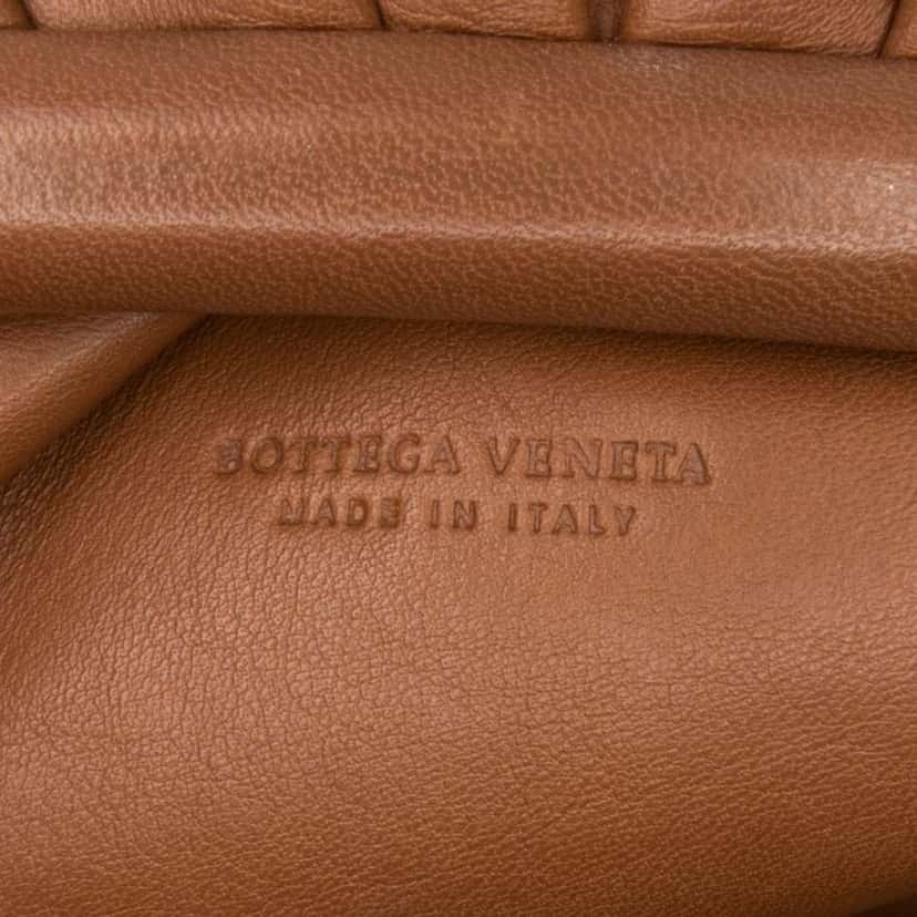 Bottega Veneta Lambskin The Mini Pouch Brown Leather Good condition - Box View