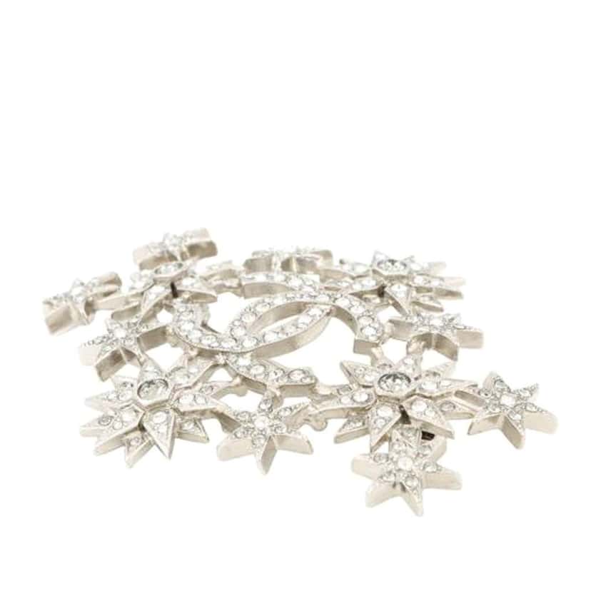 Chanel Gold Plated CC Rhinestones Star Brooch Gold Metal Good condition - Inside View