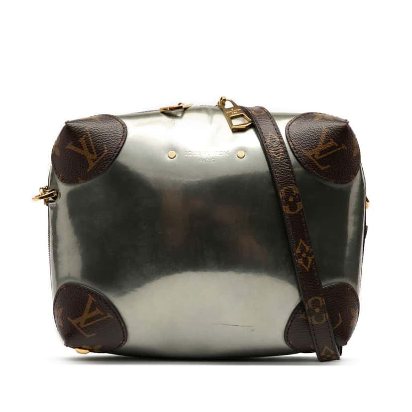 Louis Vuitton Vernis Miroir Venice Silver Leather Good condition - Front View