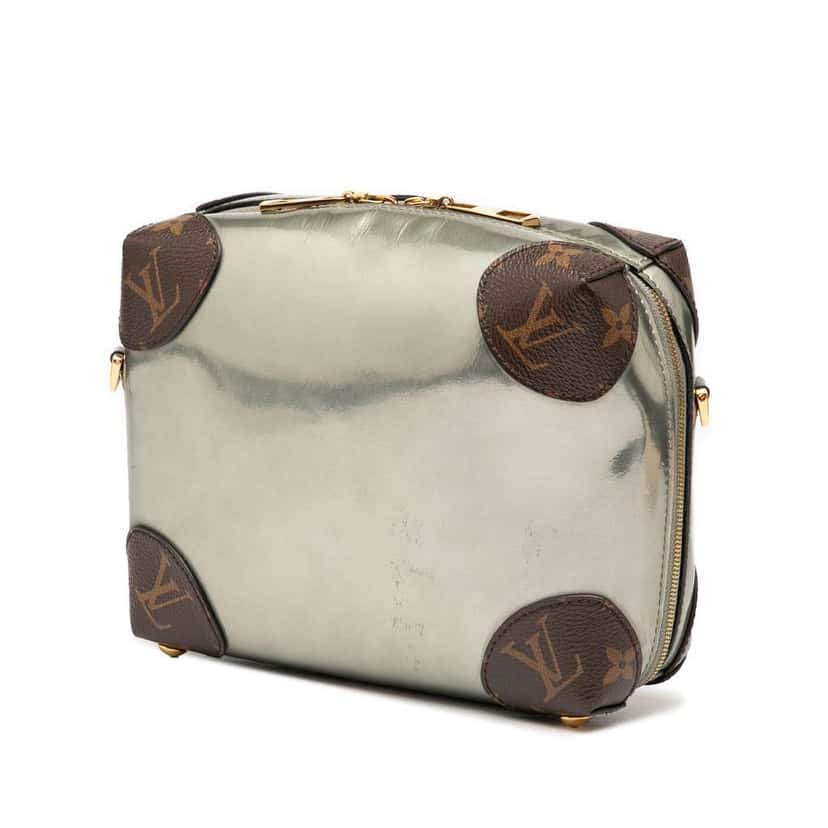 Louis Vuitton Vernis Miroir Venice Silver Leather Good condition - Back View