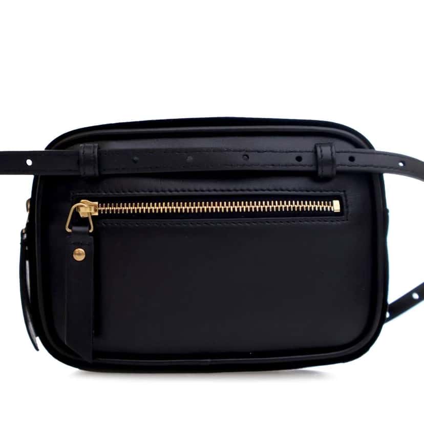 Saint Laurent Mini Velvet Monogram Lou Camera Belt Bag Black Velvet Good condition - Back View