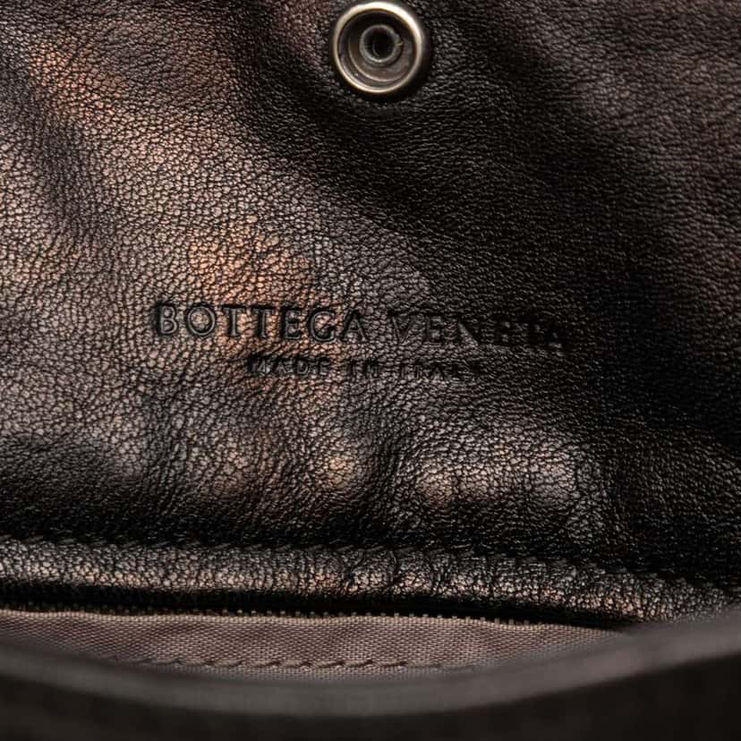 Bottega Veneta Nappa Intrecciato Vertical Convertible Satchel Black Leather Good condition - Box View