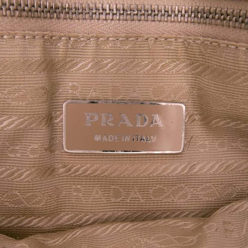 Prada Cinghiale Trimmed Canvas Canapa Tote Brown Canvas Very good condition - Box View
