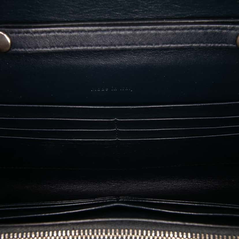 Celine Bicolor Leather Pocket Envelope Wallet On Chain Black Leather Good condition - Model View