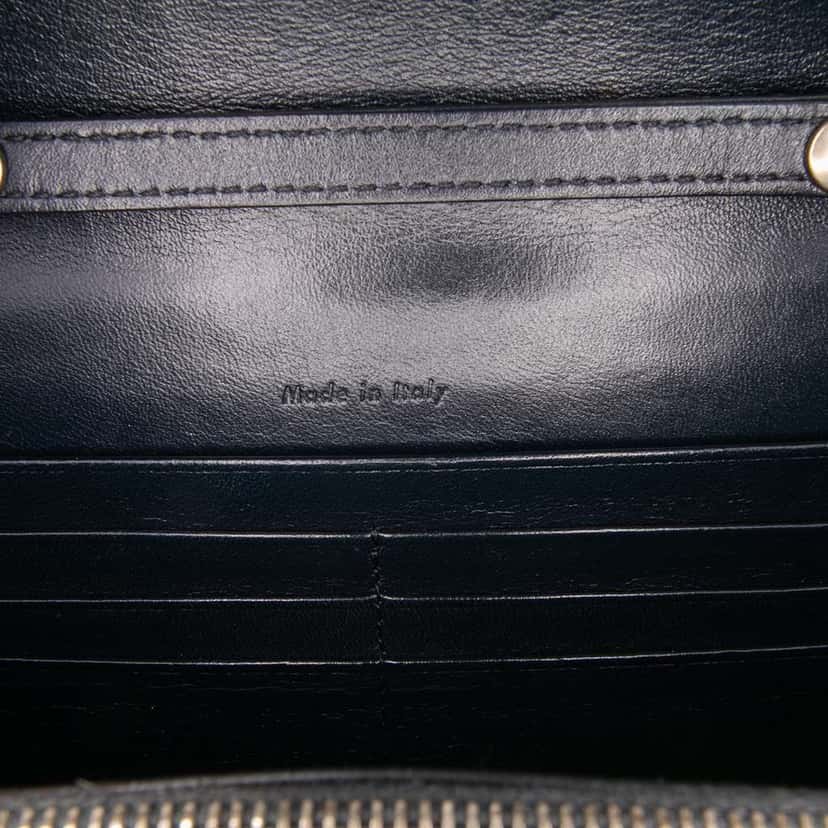 Celine Bicolor Leather Pocket Envelope Wallet On Chain Black Leather Good condition - Box View