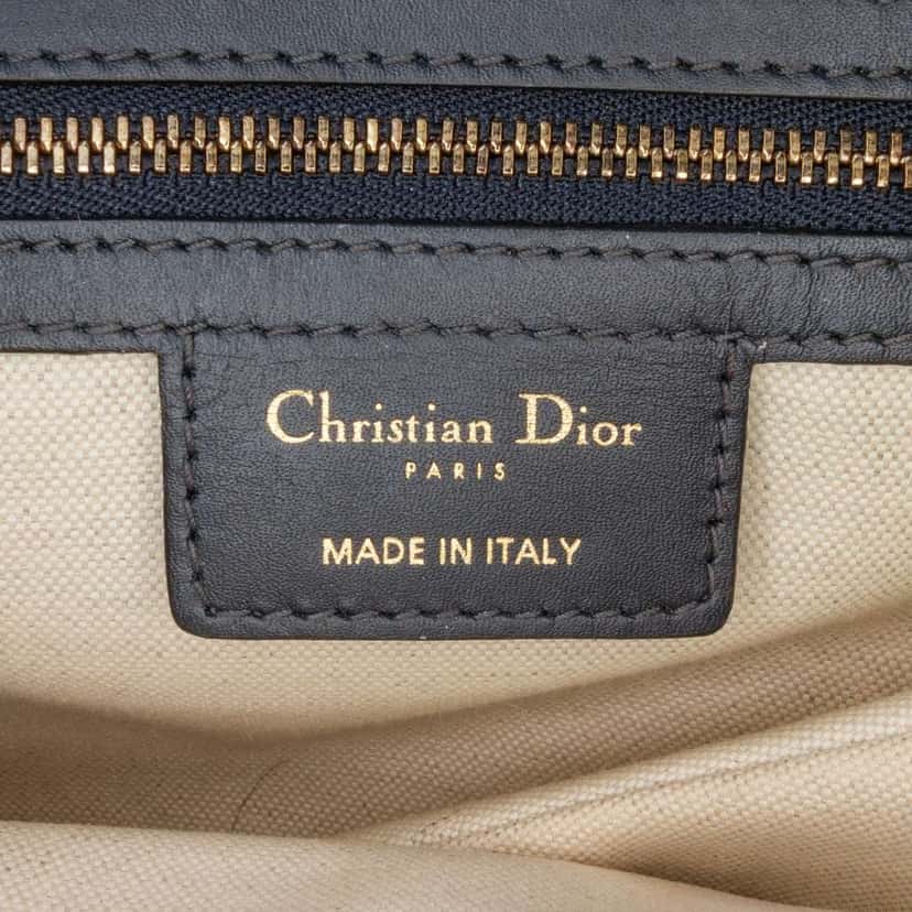 Dior Mini Oblique Canvas Saddle Bag Blue Canvas Good condition - Box View