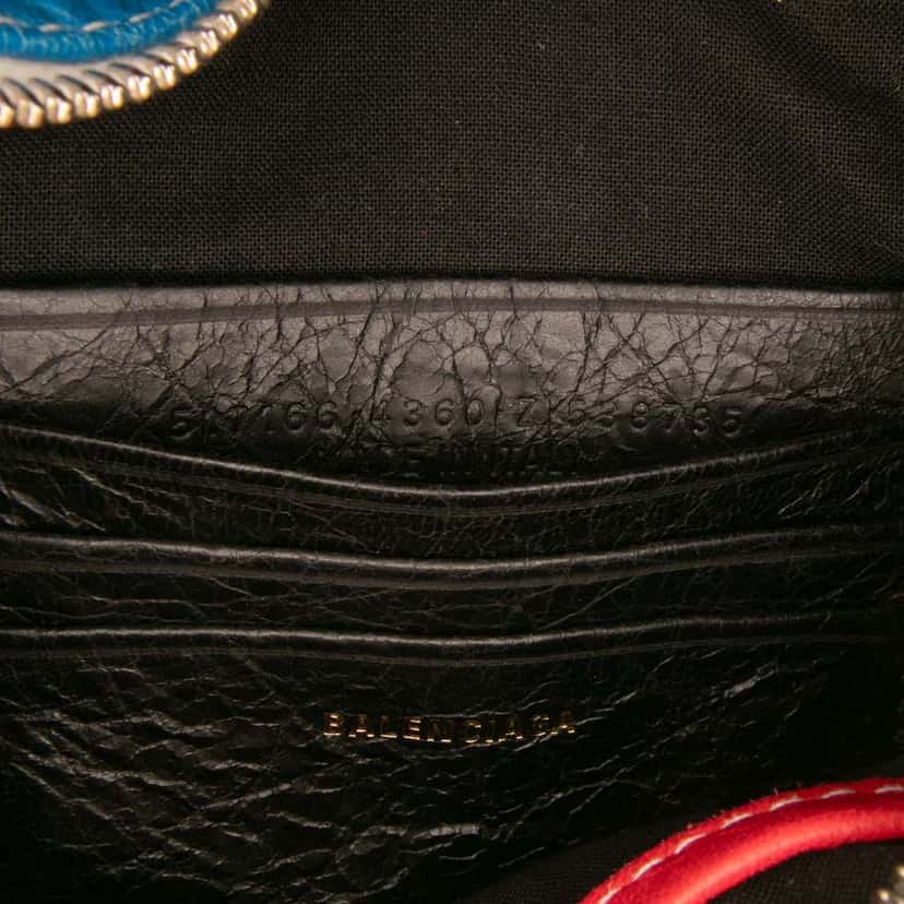 Balenciaga XXS Lambskin Fringe Bazar Shopper Satchel Red Leather Good condition - Box View