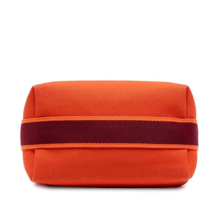 Hermès Large Canvas Bride A Brac Case Orange Canvas Good condition - Inside View