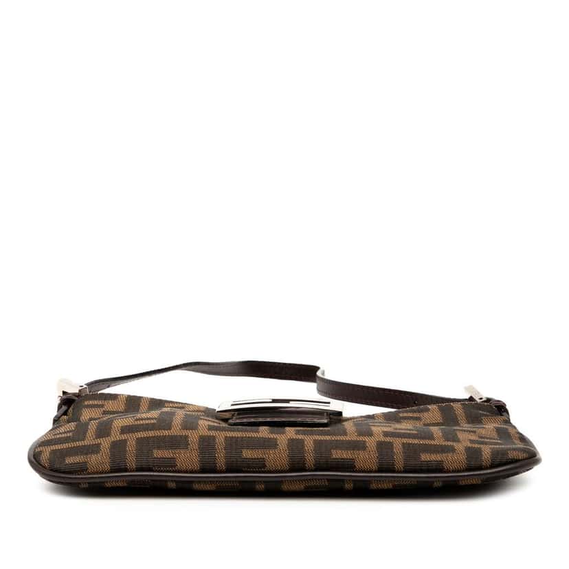 Fendi Zucca Canvas Shoulder Bag Brown Canvas Good condition - Inside View