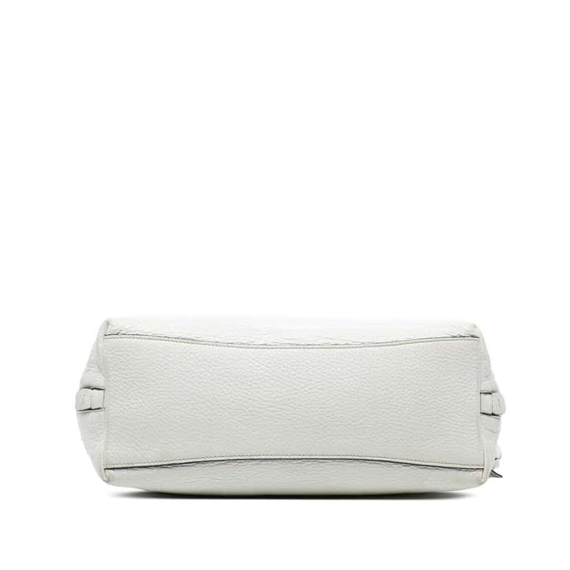 Prada Vitello Daino Side Zip Tote White Leather Good condition - Inside View