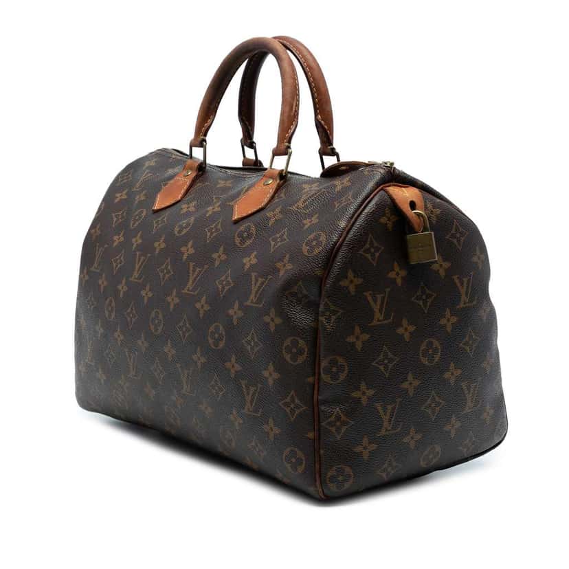 Louis Vuitton Monogram Speedy 35 Brown Good condition - Back View