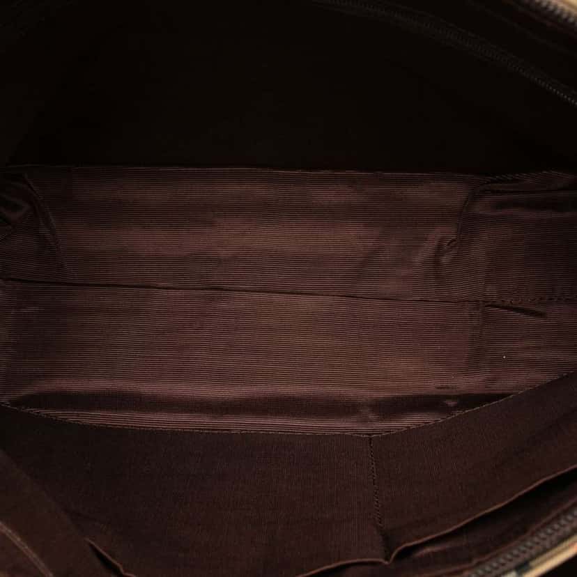 Burberry Haymarket Check Canvas Handbag Brown Canvas Good condition - Model View