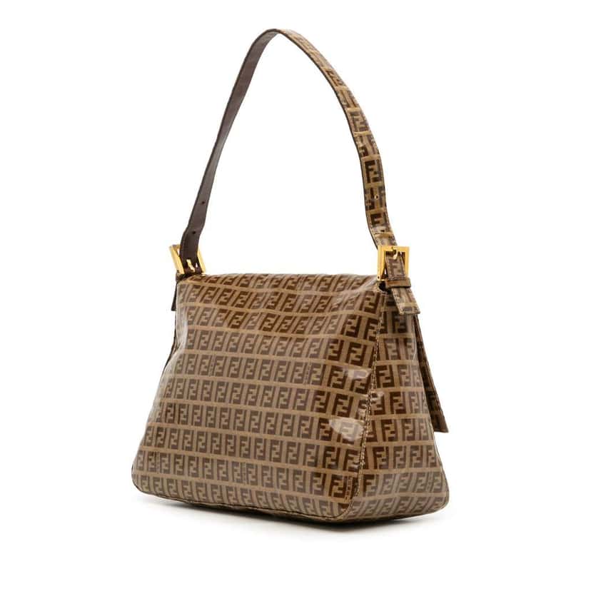 Fendi Zucchino Crystal Mamma Forever Brown Canvas Good condition - Back View